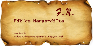 Föcs Margaréta névjegykártya